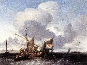 Ludolf Bakhuizen Ships on the Zuiderzee before the Fort of Naarden USA oil painting artist